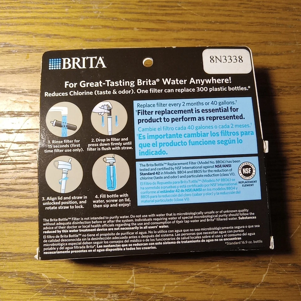 Filtros de repuesto para botellas Brita 2 unidades nuevas selladas botellas duras y deportivas Foto 2 de 2