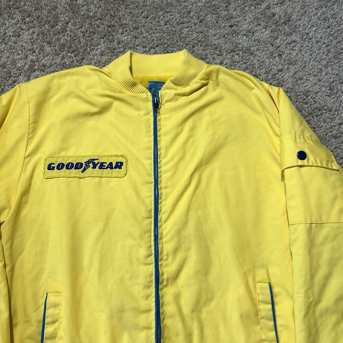 Vintage Goodyear Official Racing Jacket 1970s Zip Sports