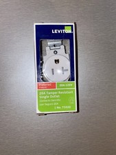 Leviton 20 amps 125 volt Single White Outlet 5-20R 1 pk