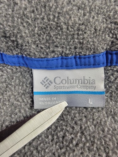 Columbia PFG Jacket Mens Large Gray Fleece Full Zip Outdoor Fishing Active - Picture 2 of 13