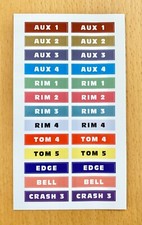 1 SET of Simmons Drum Accessory Cable Snake Stickers - Decal TD Label Pair Pack