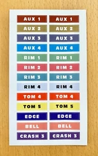 1 SET of Yamaha Drum Accessory Cable Snake Stickers - Decal DTX Label Pair Pack