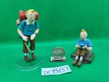 (94) lot de 2 RARES et SUPERBES Figurines TINTIN , héros BD