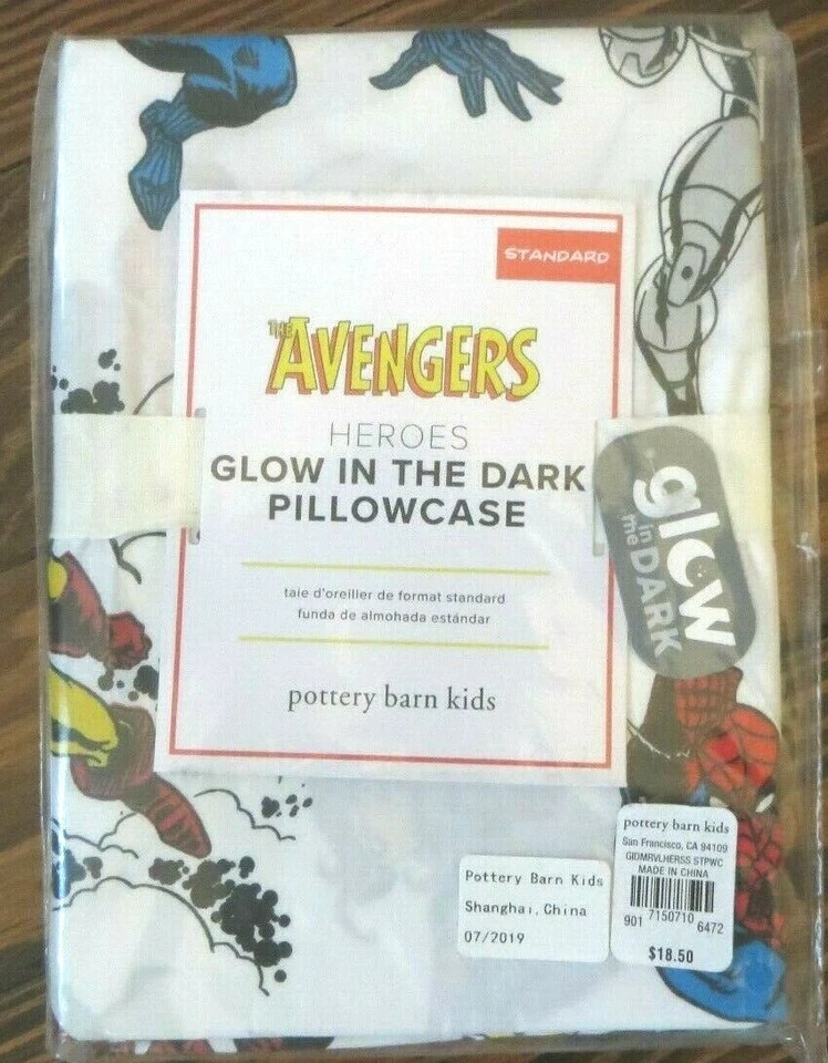 Funda de almohada regalo Pottery Barn Disney Holiday AVENGERs Spiderman estrella escuela niño Foto 2 de 4