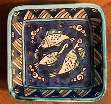 Jerusalem Old City Israel  Ceramic Trinket Dish Signed