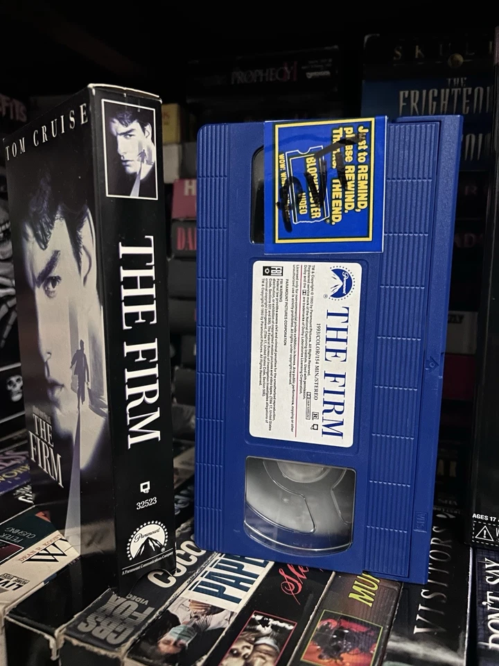 The Firm VHS Tape 1996 Royal Blue Variant HTF Colored Tape Vtg Blockbuster OOP - Image 3 of 4