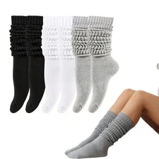 Fashionable Long Tube Socks Comfortable Cotton Mid Calf Socks J1G7 O6V2 G5E X8B7