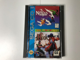 Sega CD 3 Ninjas Kick Back/ Hook double deal LOOK READ