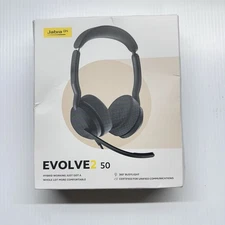 Jabra Evolve2 50 Wired USB C Stereo Headset Noise Cancellation & Mic Bluetooth
