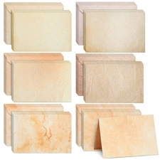 60 Pack Blank Cards and Envelopes 4x6 In, Vintage Style Stationery for DIY Cards