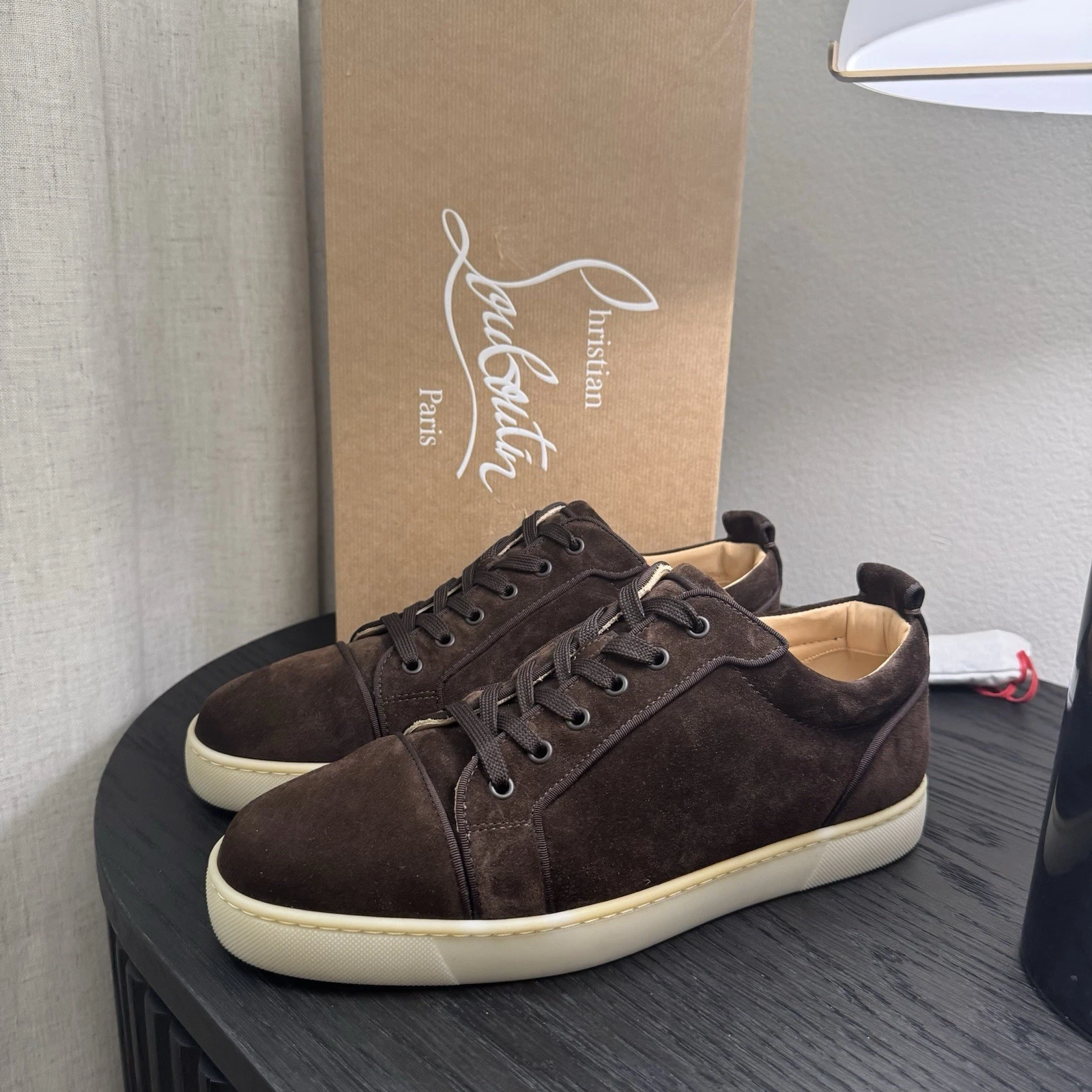 Christian Louboutin — Christian Louboutin Rantulow Orlato Suede Brown Cosme 43.5
