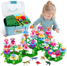 Toys Gifts for 2 3 4 5 6 Years Old Toddler Girls Boys, 156 PCS Insect Flower Gar