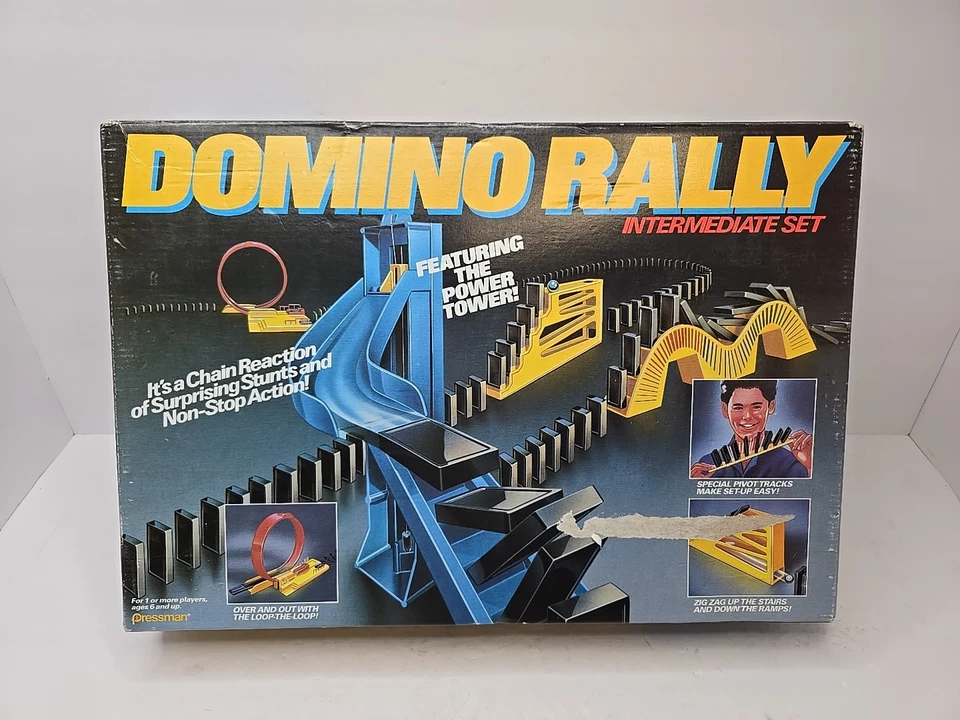Vintage 1989 Pressman Domino Rally Intermediate Set Game Toy Stunts - New - Image 2 of 4