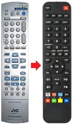 Fernbedienung geeignet für JVC DR-MH200 | DR-MH200SE | DR-MH200SEK