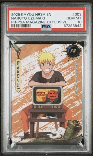 PSA GEM MT 10 - KAYOU NARUTO SMRITI COLLECTIBLE CARD NRSA-CHAPTER JIN ENGLISH
