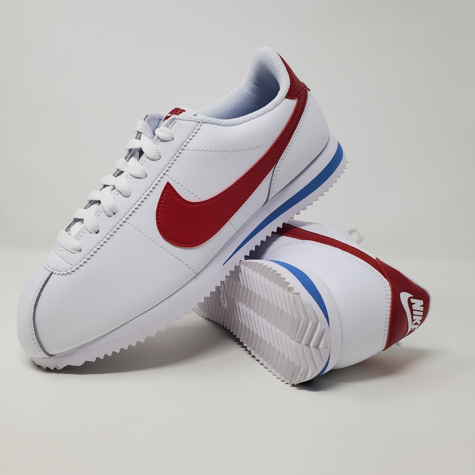 Nike Cortez Leather White Varsity Blue Varsity Red DN1791-108 Women's Size 9.5