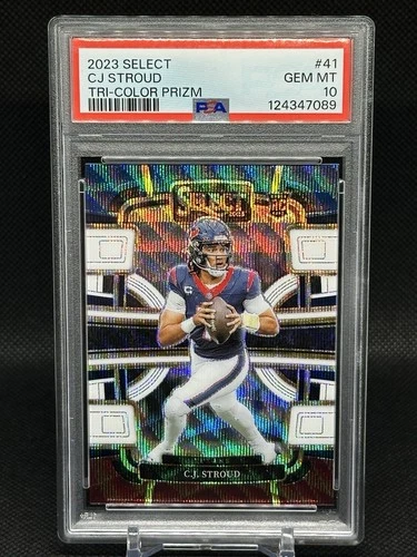 2023 Panini Select - Concourse C.J. Stroud #41 Tri-Color Prizm /259 (RC) PSA 10