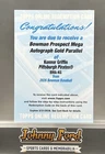 Konnor Griffin 2026 Bowman Collection Mega Auto Gold /50 Unused Redemption Card