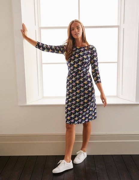 Women Boden Dress Multicolor Knit 38 / M / 46 #8DML