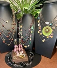 Vintage Costume Jewelry Lot Layered Necklaces Earrings Boho Beaded Mixed