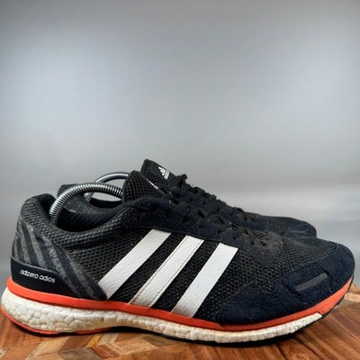Adidas Adizero Adios Boost 3 Mens Running Shoes Black Orange BA7934 Size 12
