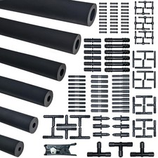 Silicone Vacuum Hose Kit 10FT 6PCS 1/8" to 3/8" with Connectors Cutter - Matte