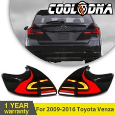 2x Upgrade Led Tail Lights For Toyota Venza 2009-2016 Smoked Rear Lamps Assembly
