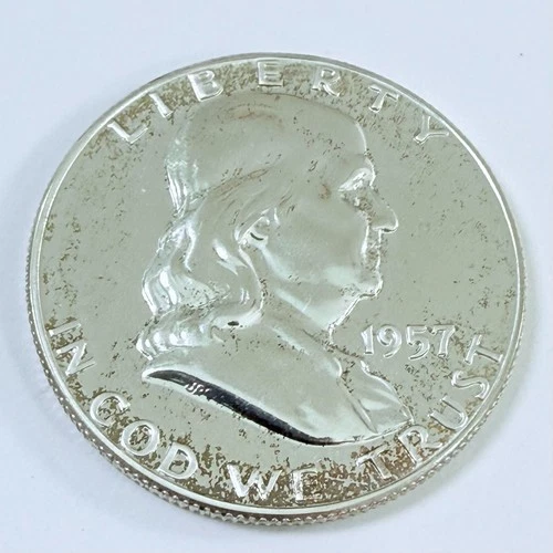 1957 Franklin Half Dollar- 90% Silver- Choice Gem Proof Luster #7213