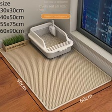 Large Size Cat Litter Mat Double Layer Waterproof Pet Litter Box Mat Non-slip