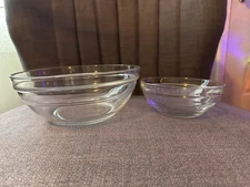 Duralex Vintage Clear Glass Bowls Set Of 2