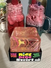NeeDoh Nice Berg Swirl XL Giant Nee Doh Squishy Swirl Cube Orange Pink Yellow