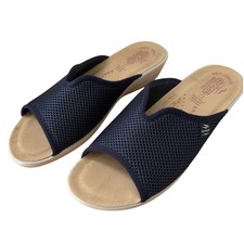 Sandali Fly Flot blu navy a rete anatomici slide Made in Italy donna 9,5