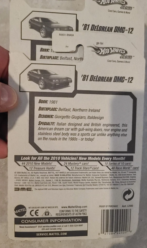 Hot Wheels Delorean lot of 4 2010 & 2011 Black, Gold & Back To The Future - Image 4 of 4