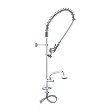 Commercial Kitchen Pre-Rinse Faucet Spray Tap Arm Single / Twin Pedestal 178mm