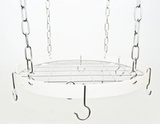Rogar Round Pot Rack with Grid White / Chrome