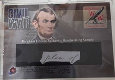 Historic Autographs 2022 Civil War Abraham Lincoln Handwriting Sample Card