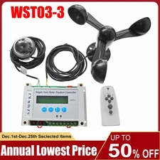 Solar Tracker Controller Single Axis Automatic Solar Tracking W/ Wind Sensor AT