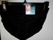 Vanity Fair 3-Pair HI CUT Panties Seamless Nylon 13417 Black Women  7/L  36.0