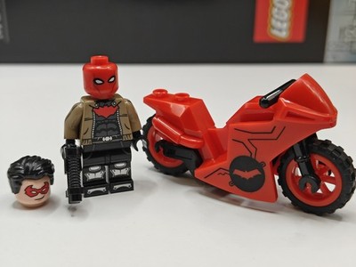 NEW DC Comics Red Hood + Bike Custom Lego Minifigure Batman Robin Jason Todd