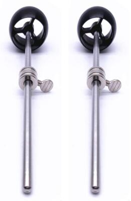 2 Bass Drum Pedal Beater Heads Aluminum Alloy Percussion Accessory Black