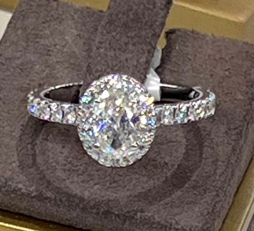Neil Lane Diamond Halo Engagement Ring 14k White Gold Kays Jewelers sz 5. in Box - Picture 2 of 7