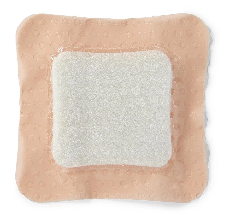 Medline Optifoam Gentle Silicone-Faced Foam Dressing 3" x 3", Box of 10 - Image 2 of 4