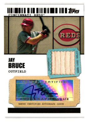 2009 Topps Ticket to Stardom #TSAR-JB Jay Bruce Autograph & Game Used Relic 9/10