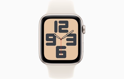 Apple Watch SE 2024 2 Gen GPS 44mm Gehäuse Galaxy Armband Beige - Bild 2 von 4