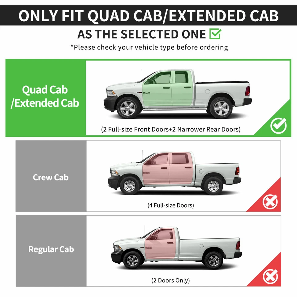 Running Board for 09-18 Dodge Ram 1500 Quad / Extended Cab 6" Nerf Bar Side Step Foto 2 de 4