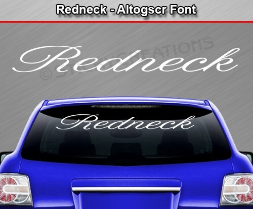 REDNECK Decal Sticker Windshield Window Vinyl Graphic Banner Rear Car Truck SUV - Picture 3 of 7