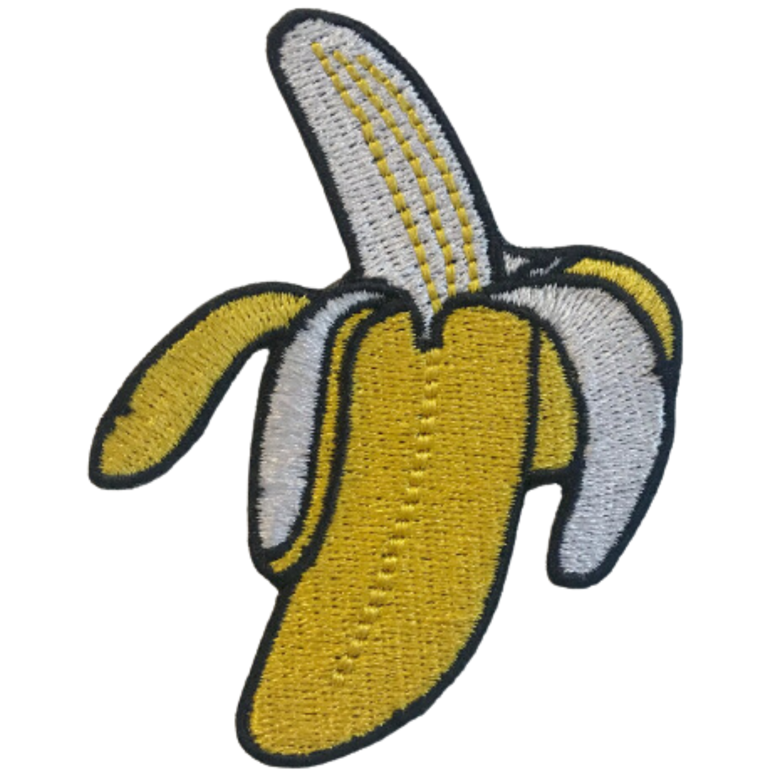 Funny Half-Peeled Banana Embroidered Iron-On or Sew-On Patch  