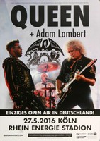 Queen - Live In KöLn, KöLn 2016 | Konzertplakat | Poster