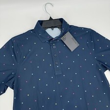 NEW G Fore Men's Size Medium All Over Print Performance Golf Polo Shirt Casual