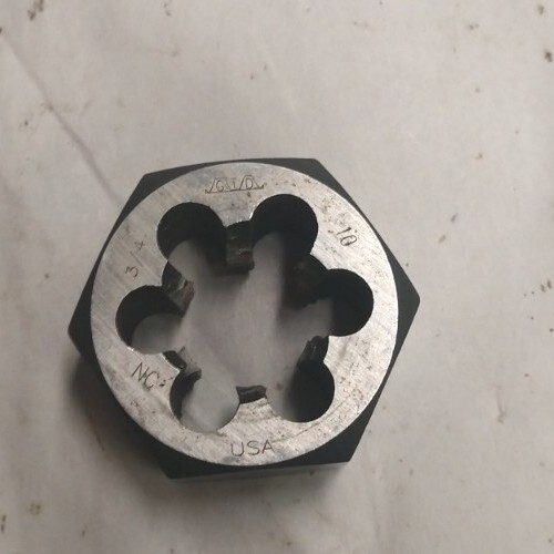 Vintage Greenfield Tap & Die - 3/4" Hex Die - 1-1/2" Diameter - Used